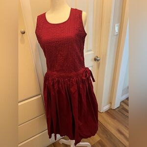 Yifini Burgundy Pleated Top